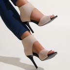 Savannah – Stretch Knit High Heel Sandals
