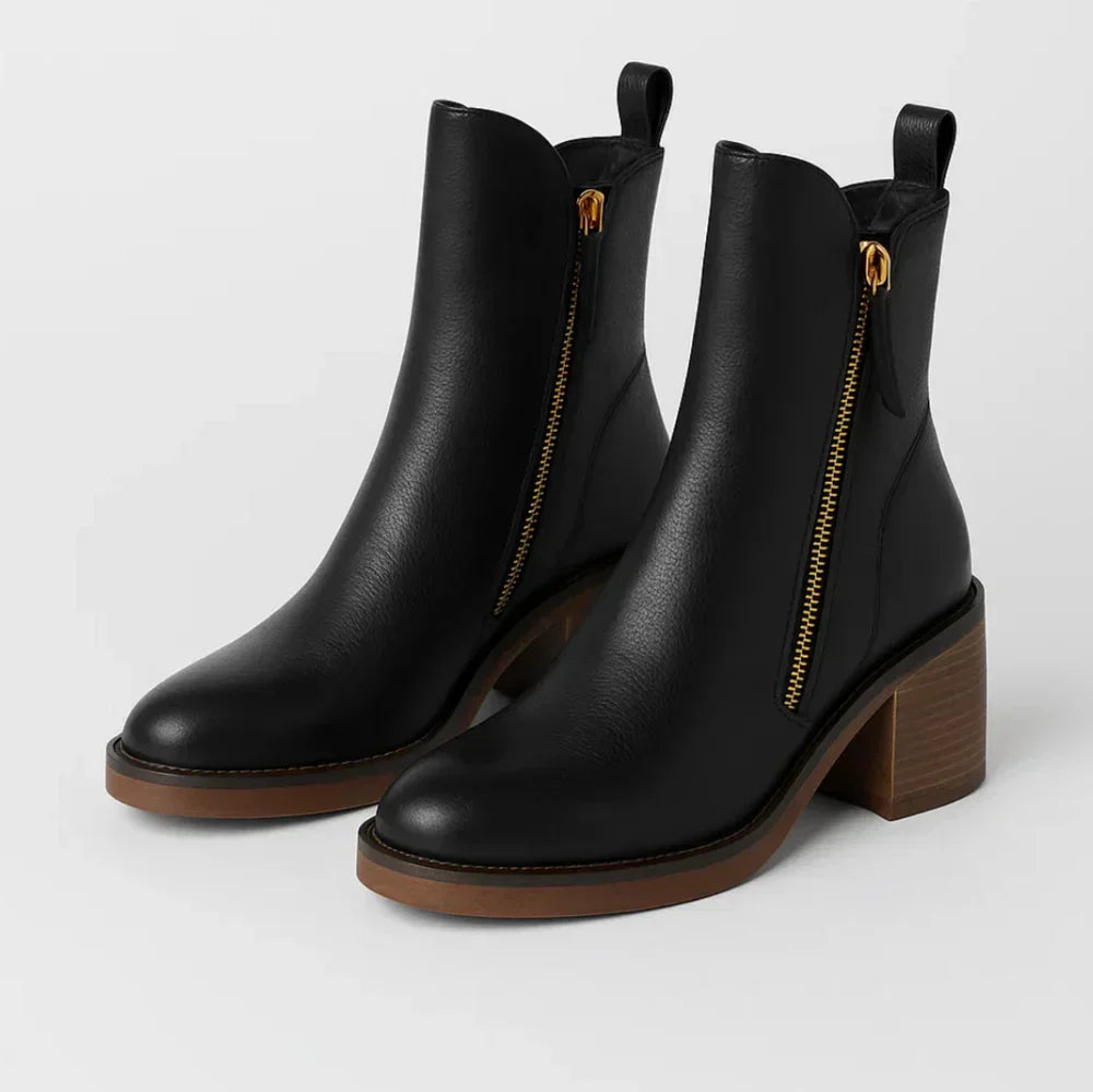 LEONÉA™ | LEATHER ANKLE BOOTS